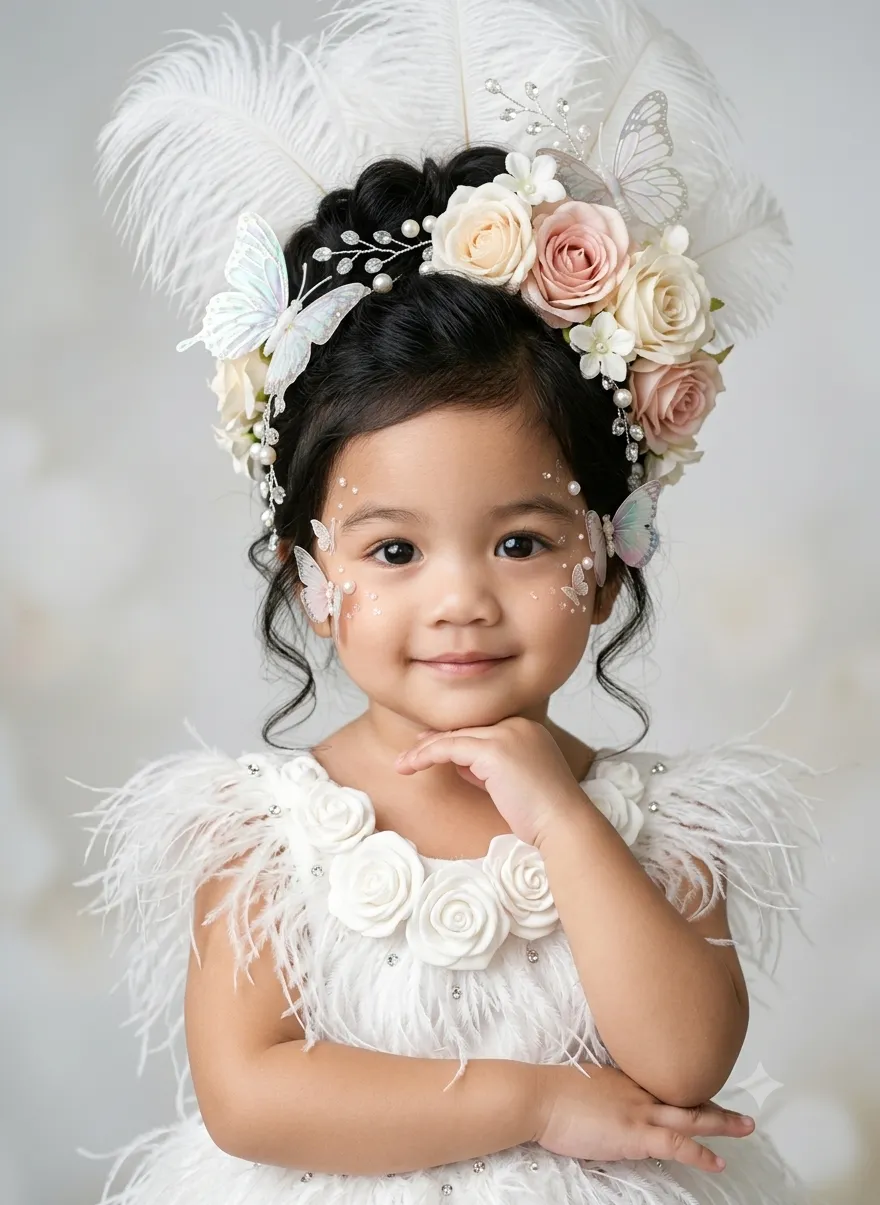 Enchanted Lavender Feather Toddler Portrait