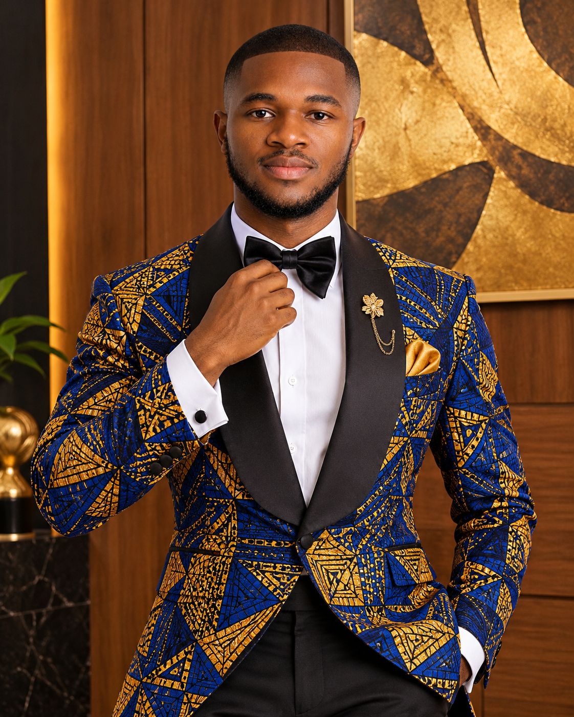 Photorealistic Portrait in an Ankara Tailcoat