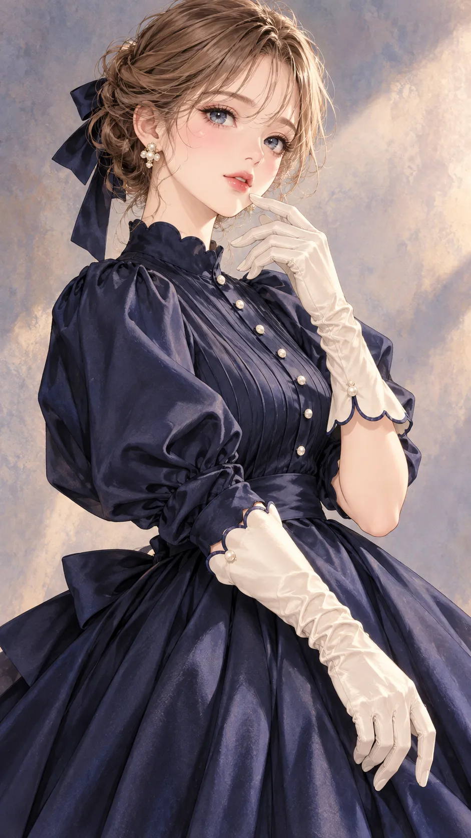 Scalloped-Glove Couture Muse in Shojo Manga Style output 2