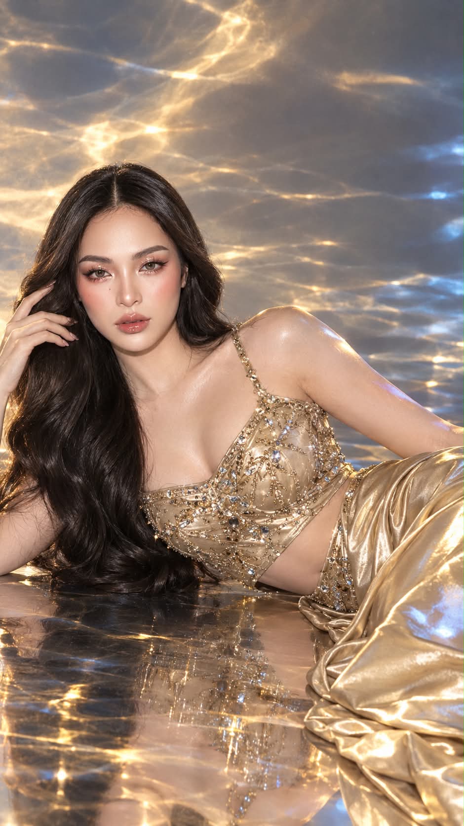 Golden Water-Reflection Editorial Portrait output 6