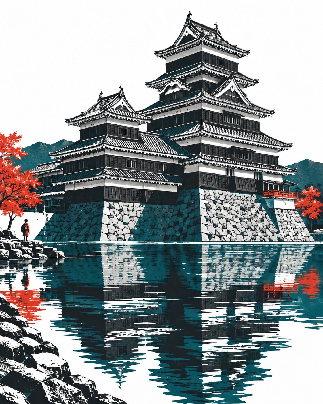 Three-Color Architectural Silkscreen Print output 5