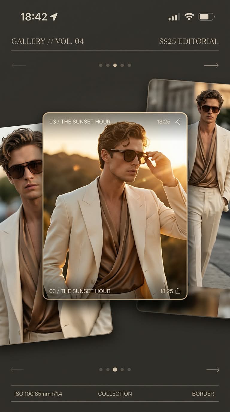 Luxury Fashion Gallery Interface output 1