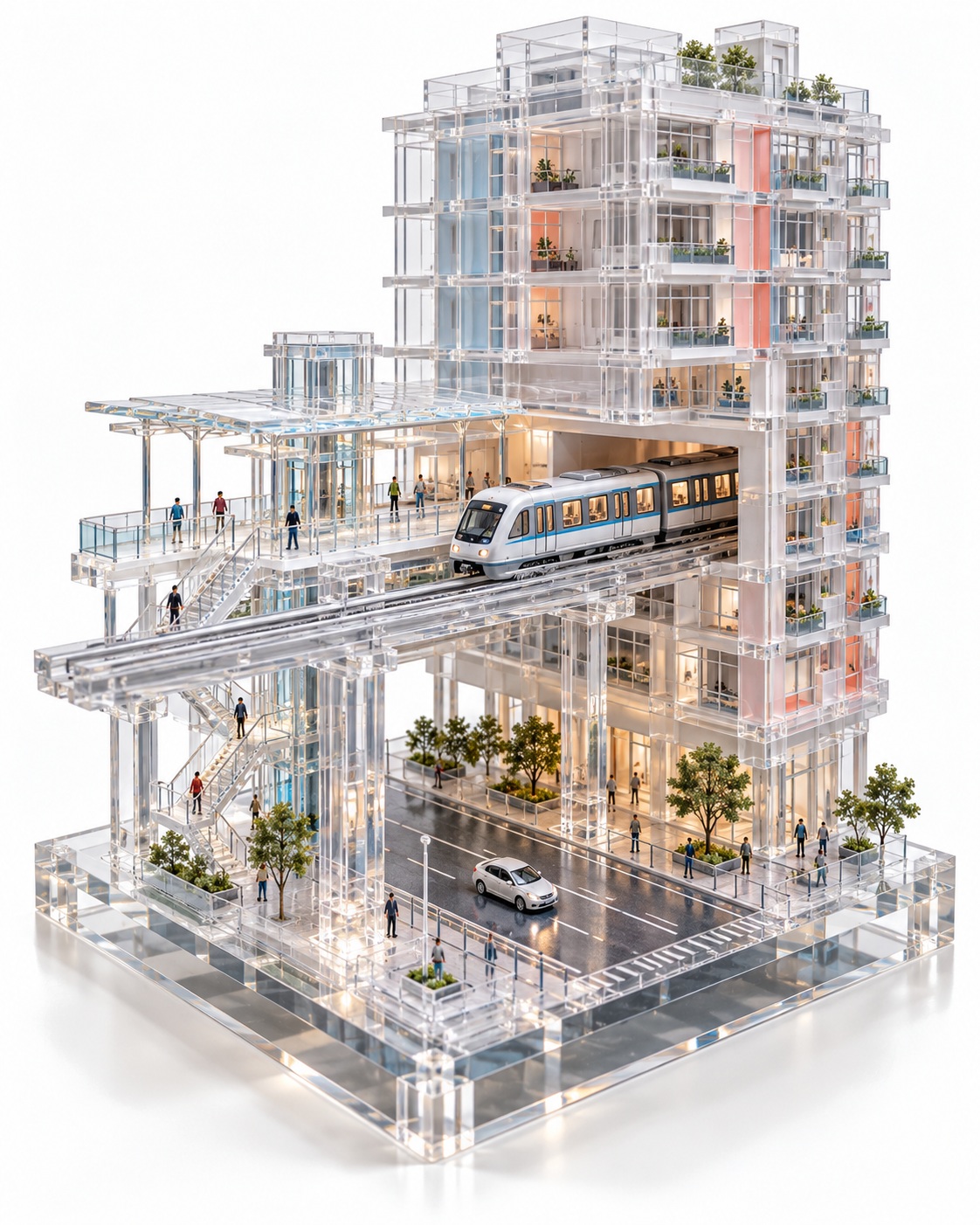 Acrylic Miniature Transit Model output 3