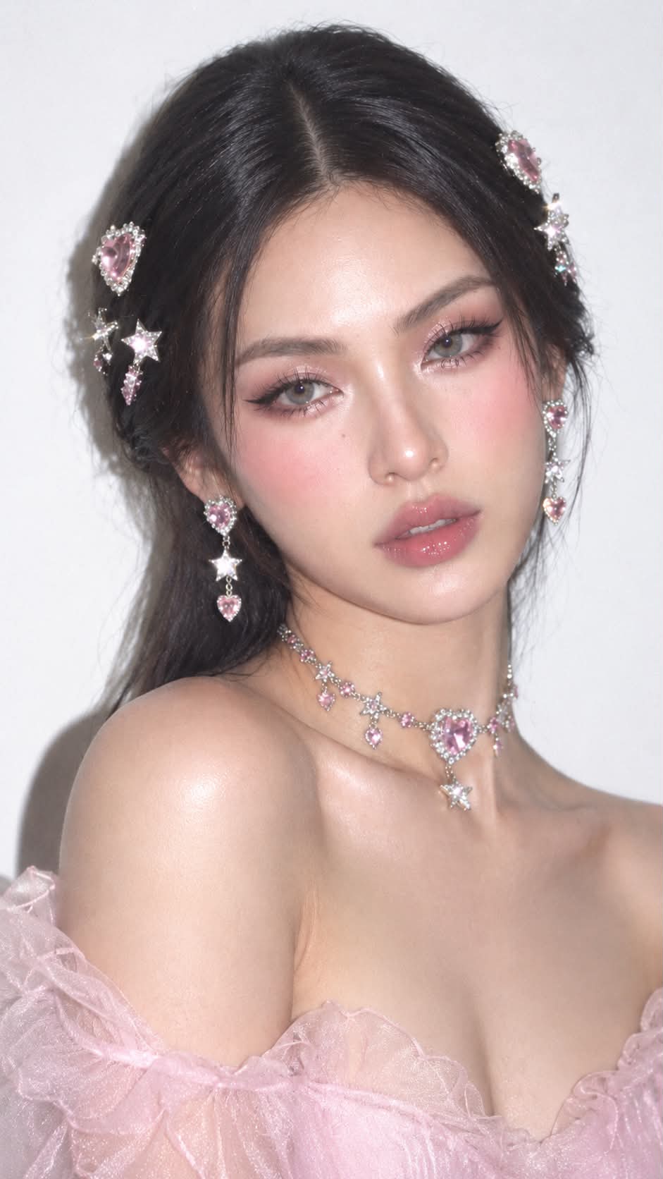 Hyper-Photorealistic Pink Soft-Glam Beauty Portrait output 6