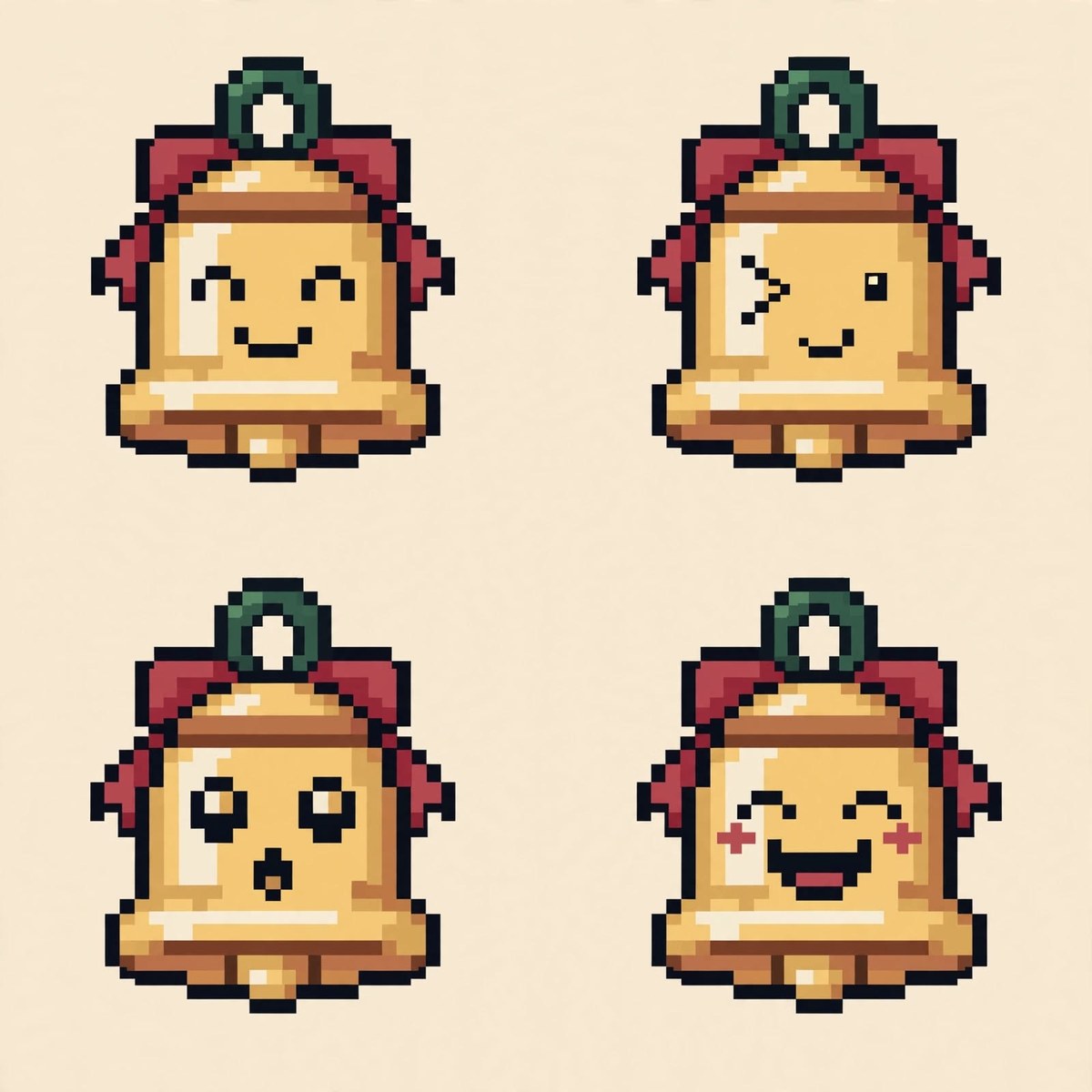 Retro Pixel Christmas Icon Sheet output 6