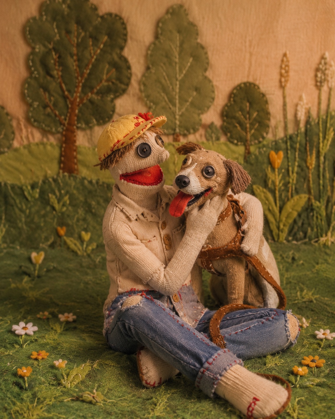 Handmade Sock-Doll Photo Recreation