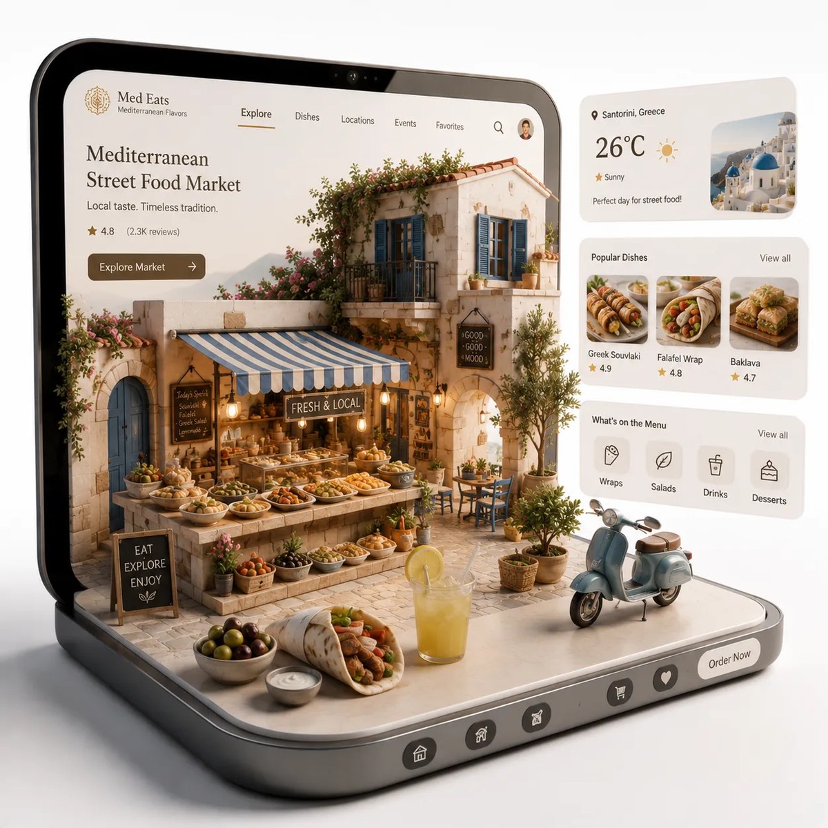Luxury Travel Diorama Emerging from a MacBook Pro output 3