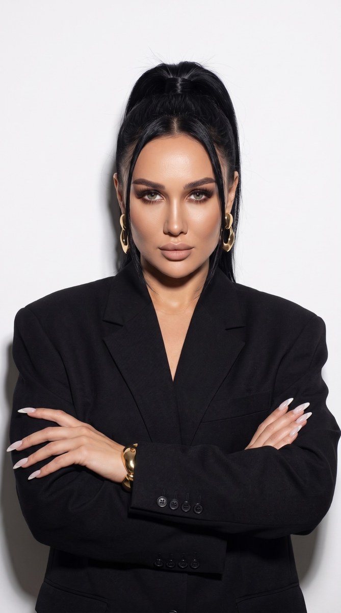 Confident Glamour Studio Portrait