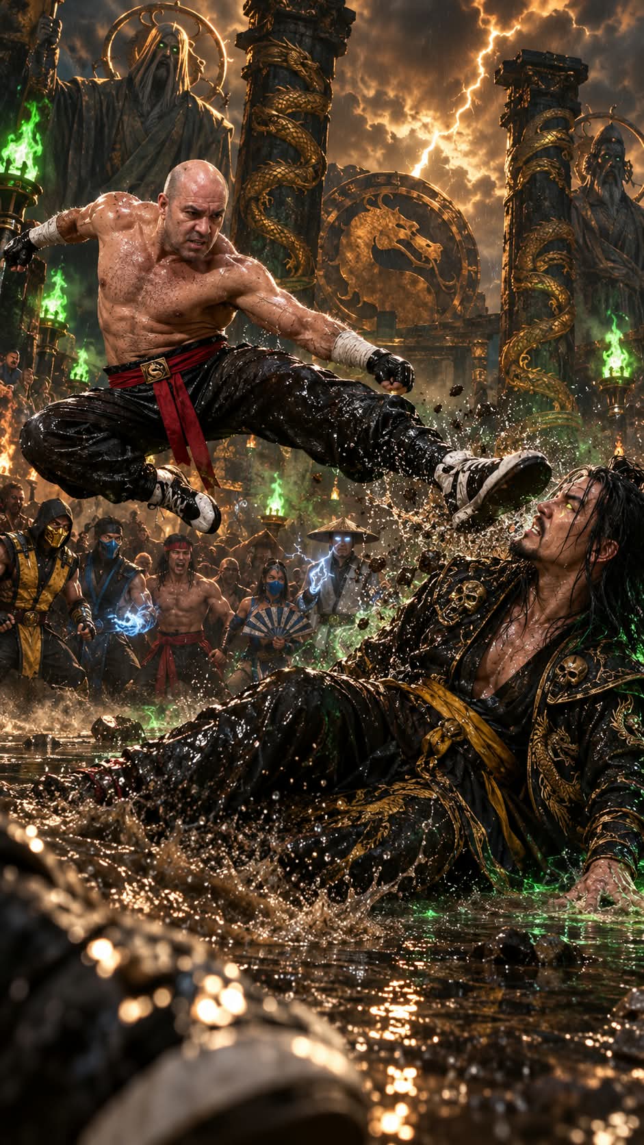 Photorealistic Mortal Kombat Temple Fight