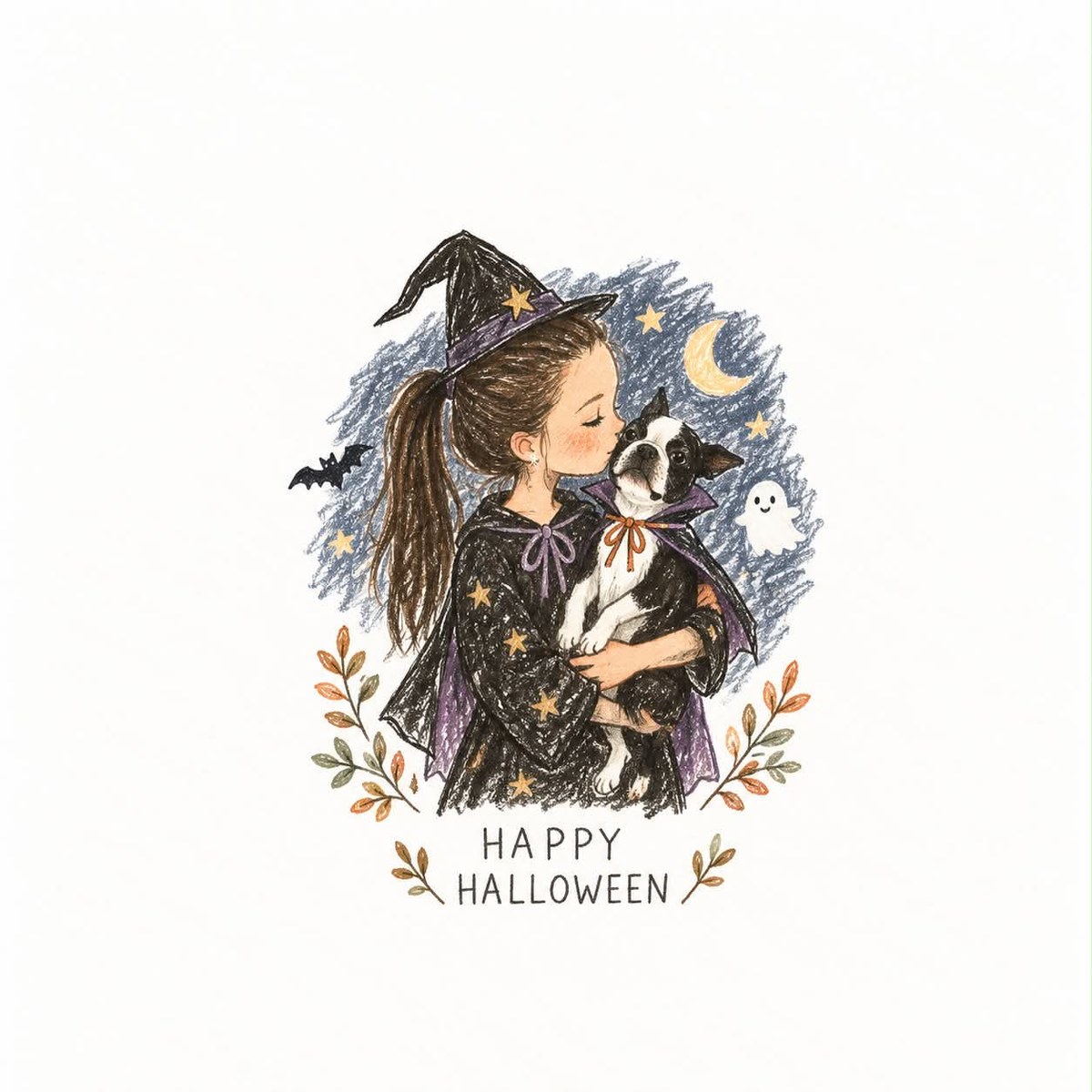 Handmade Halloween Photo Illustration on a White Page output 4