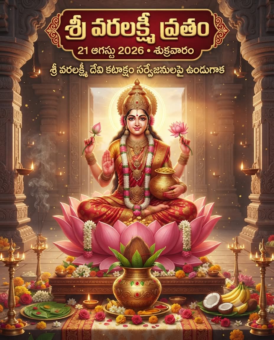 Sri Varalakshmi Vratham Devotional Poster