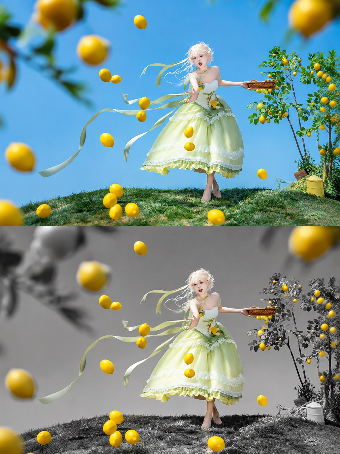 Selective-Color Black-and-White Photo output 3