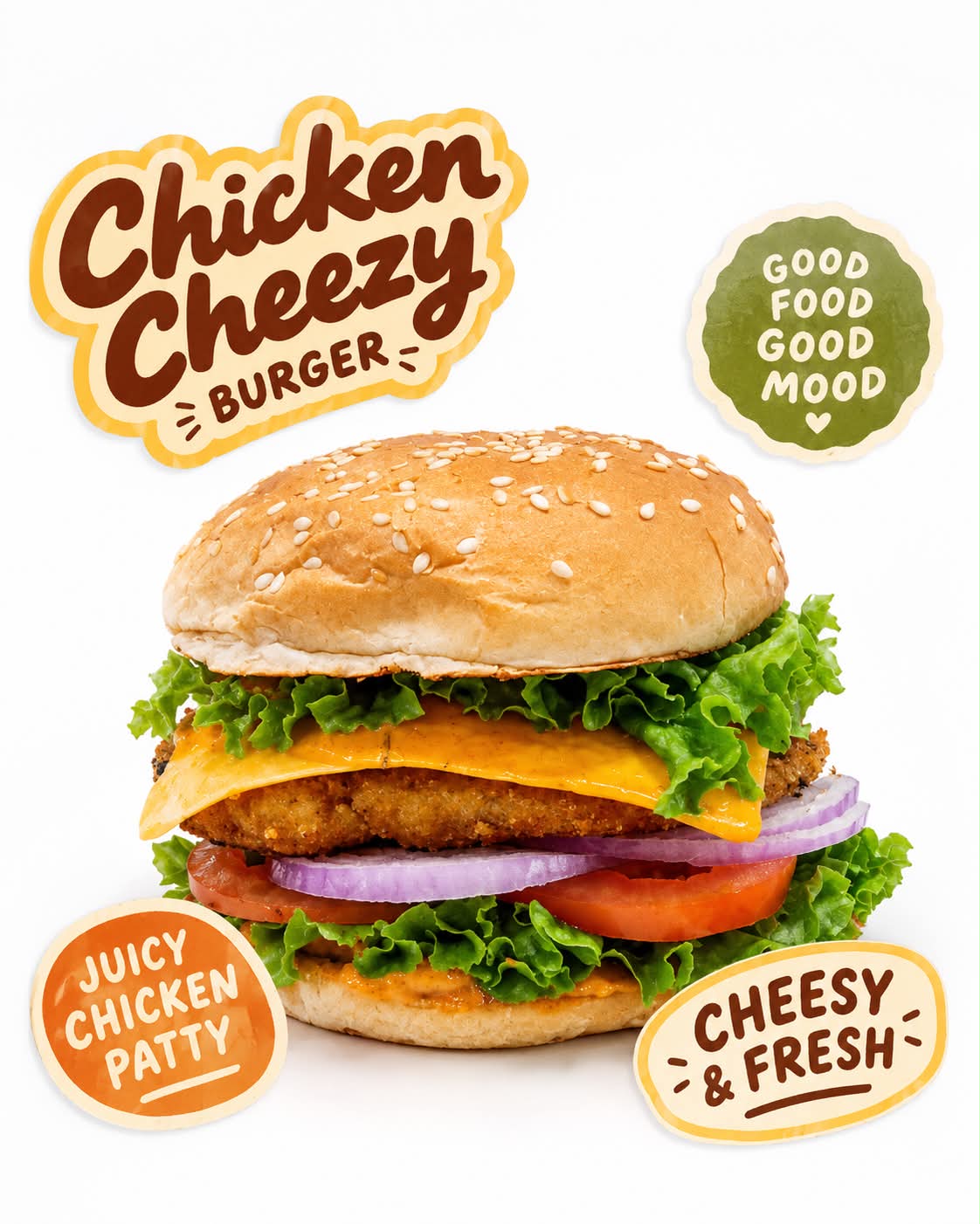 Playful Food Product Sticker Campaign output 3