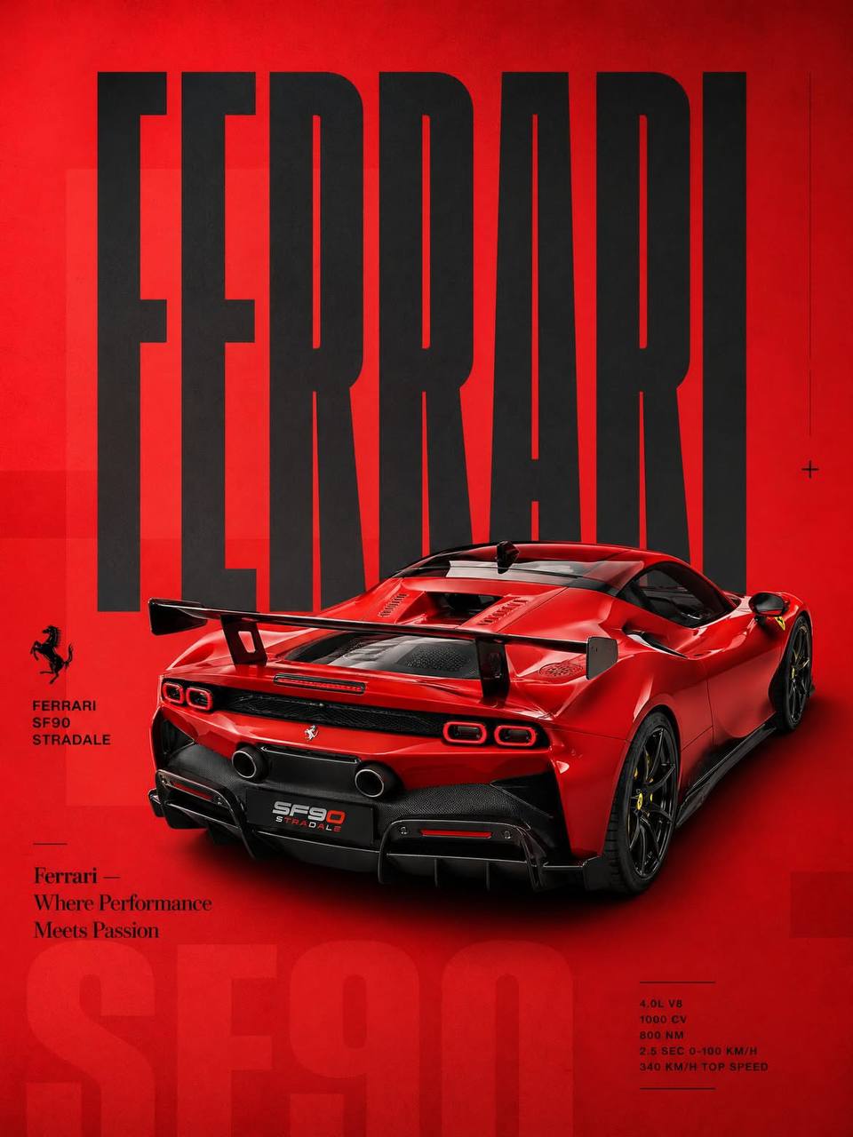 Stylish car poster in GPT Image 2 output 3