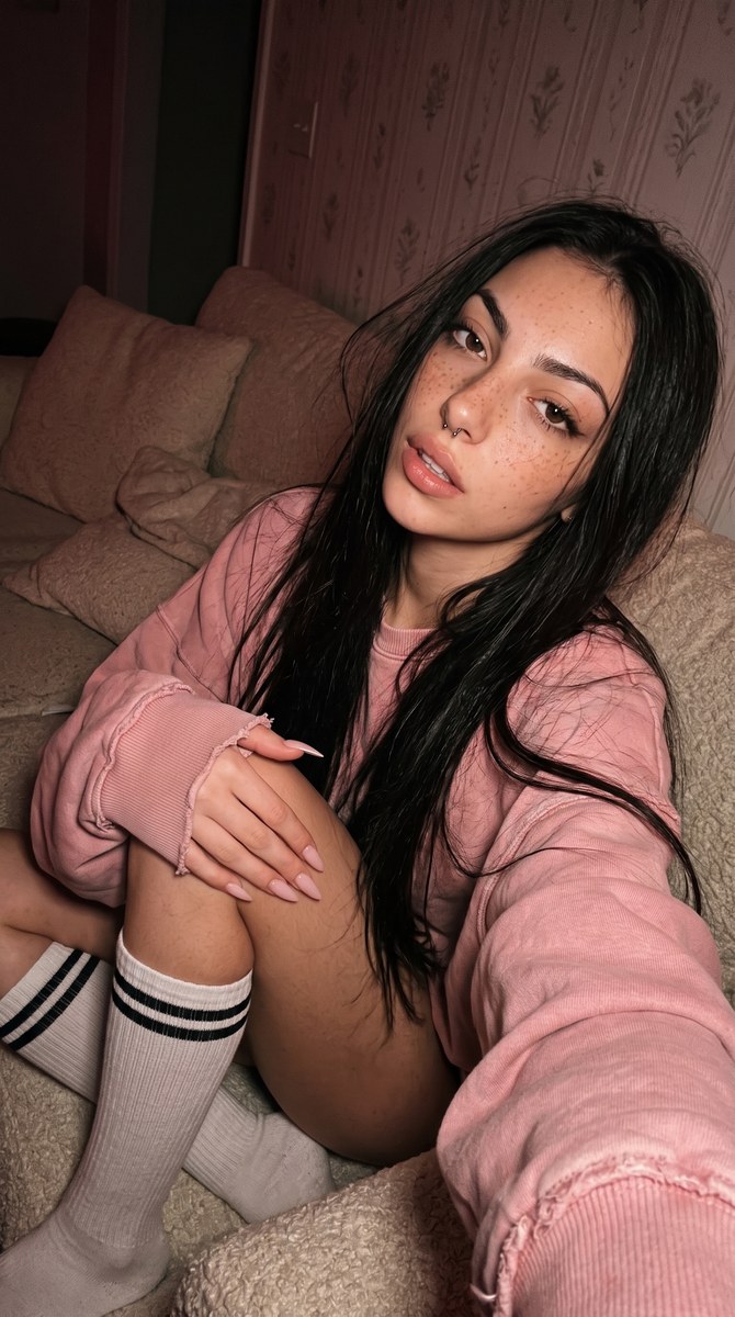 Tilted Close-Up Sofa Selfie