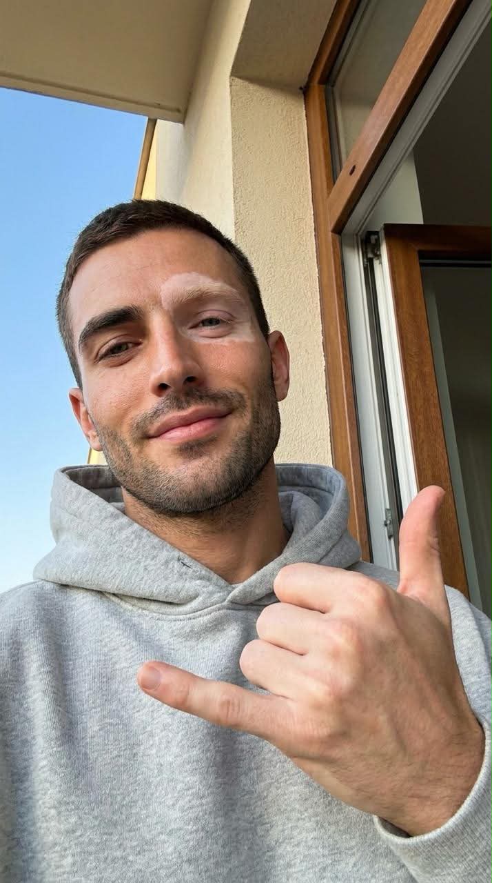 Photorealistic Low-Angle Shaka Selfie