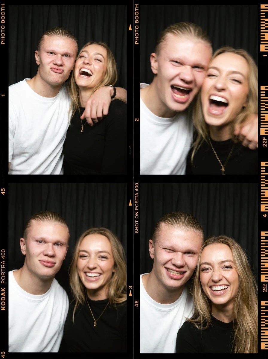 Erling Haaland Vintage Photo Booth Strip output 7