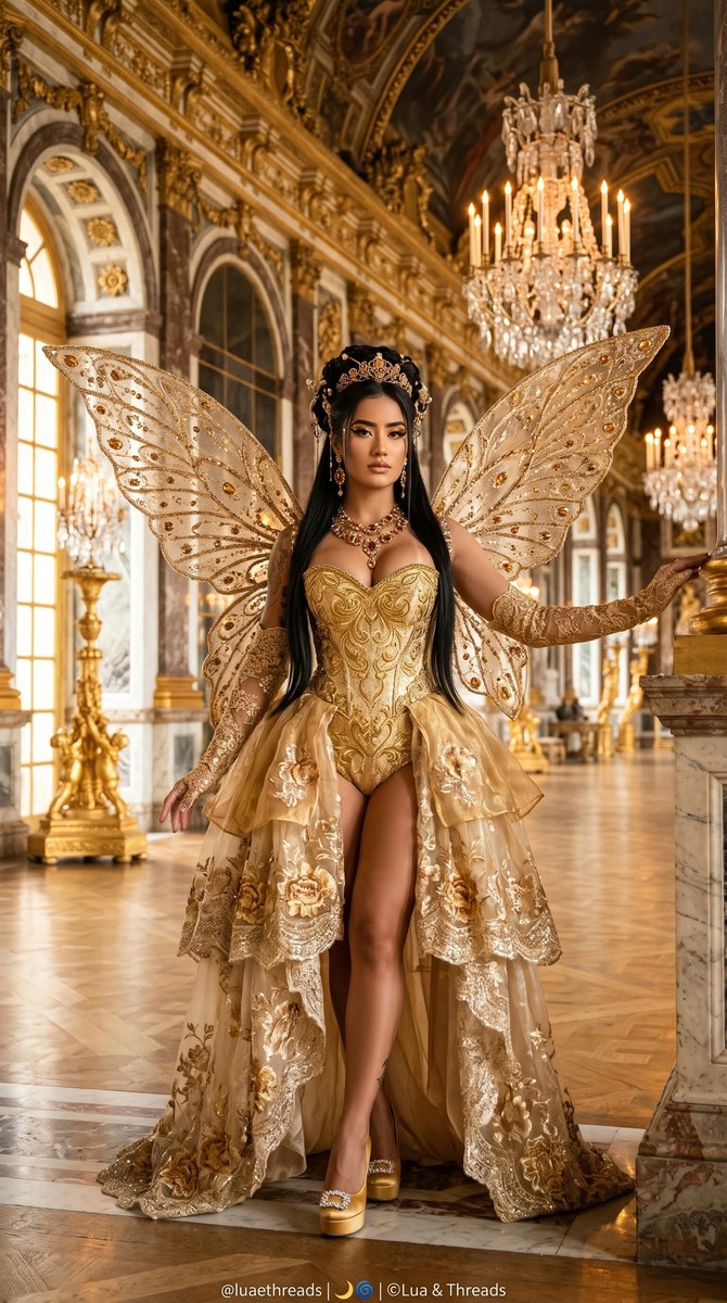 Golden Luxury Fairy at the Palace of Versailles