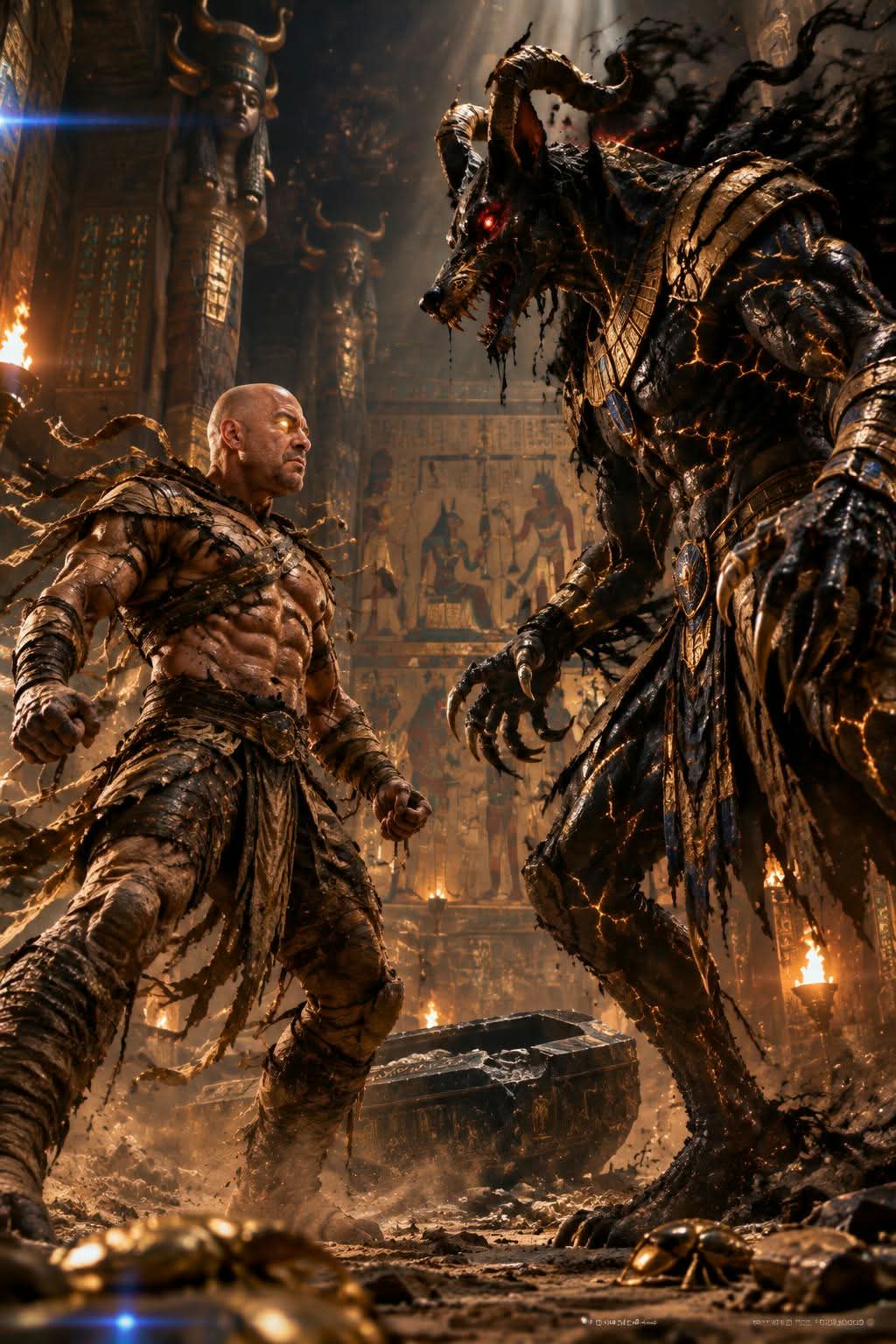 Mummy Warrior Faces the Corrupted Soul Eater