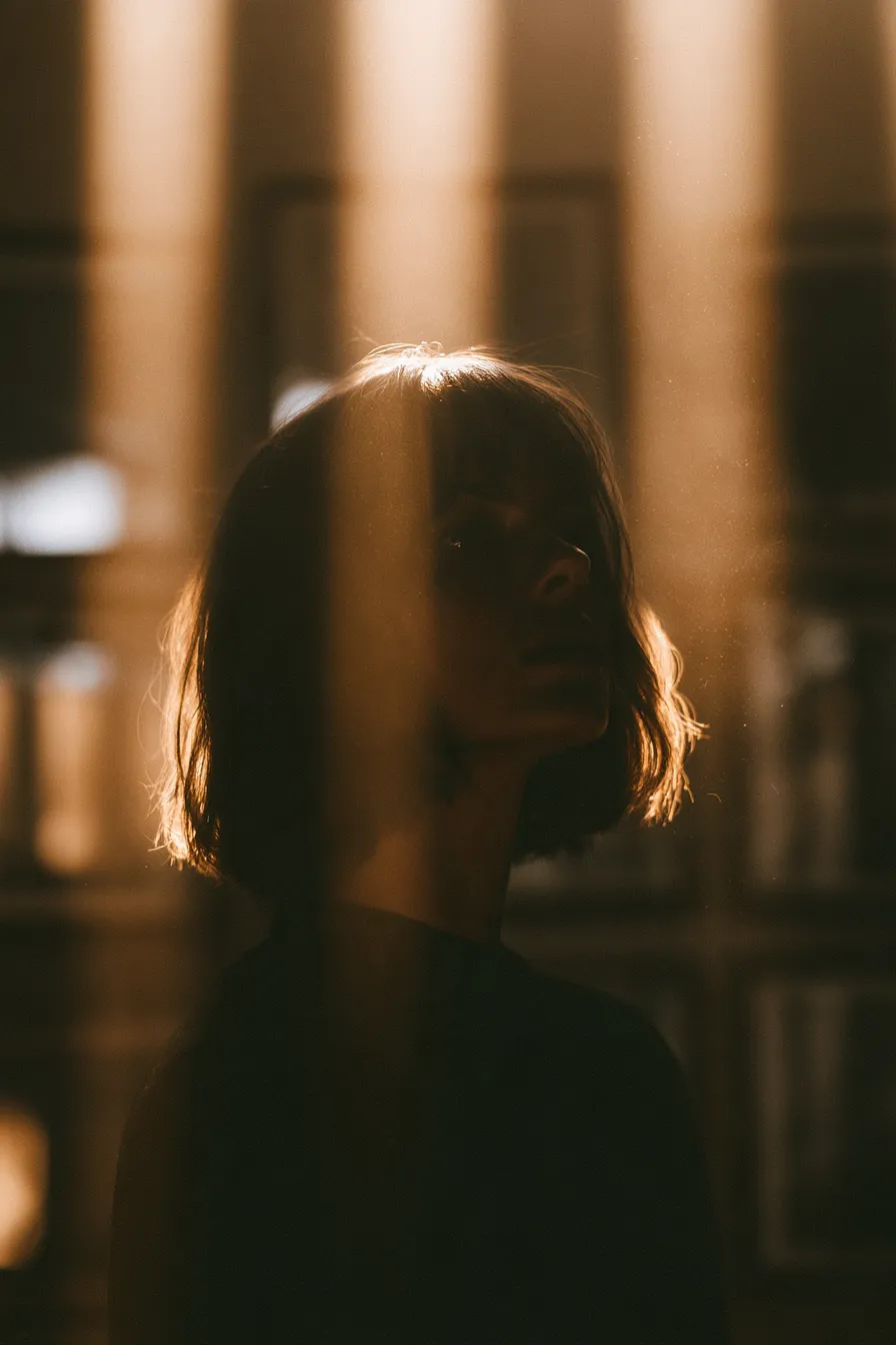 Mysterious Golden-Light Window Portrait output 3