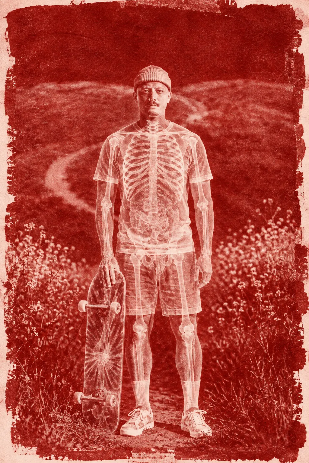 Red Cyanotype X-Ray Print Transformation output 6