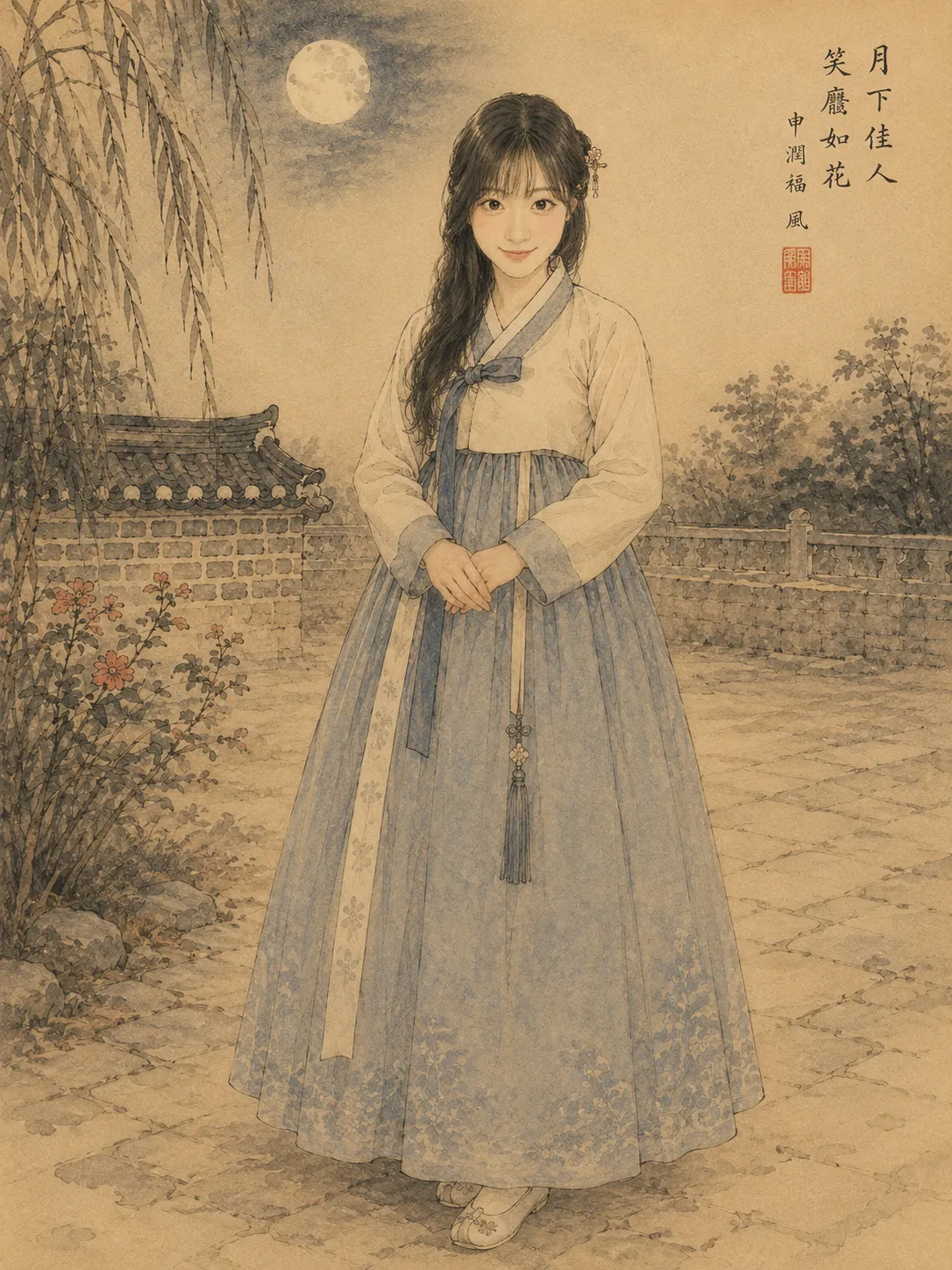 Transform a Photo into a Shin Yun-bok–Inspired Genre Painting output 4