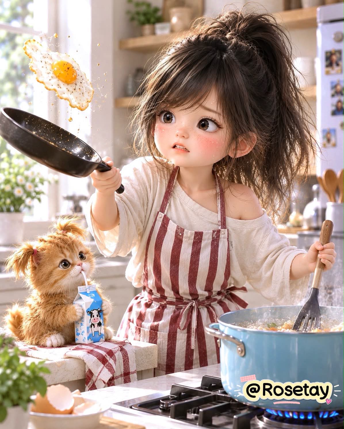 The Art of Multitasking: Cozy Kitchen 3D Scene