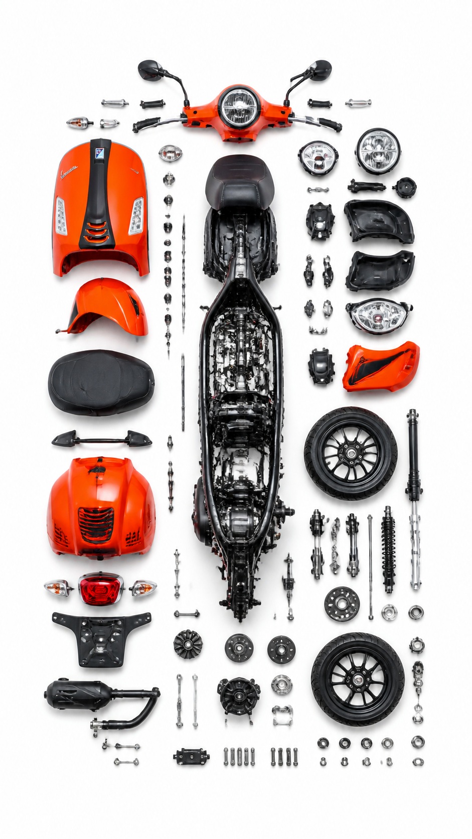 Exploded-View Vehicle Assembly Diagram
