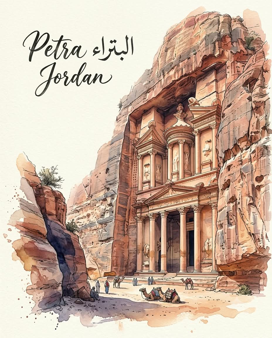 Watercolor Destination Art Poster output 3