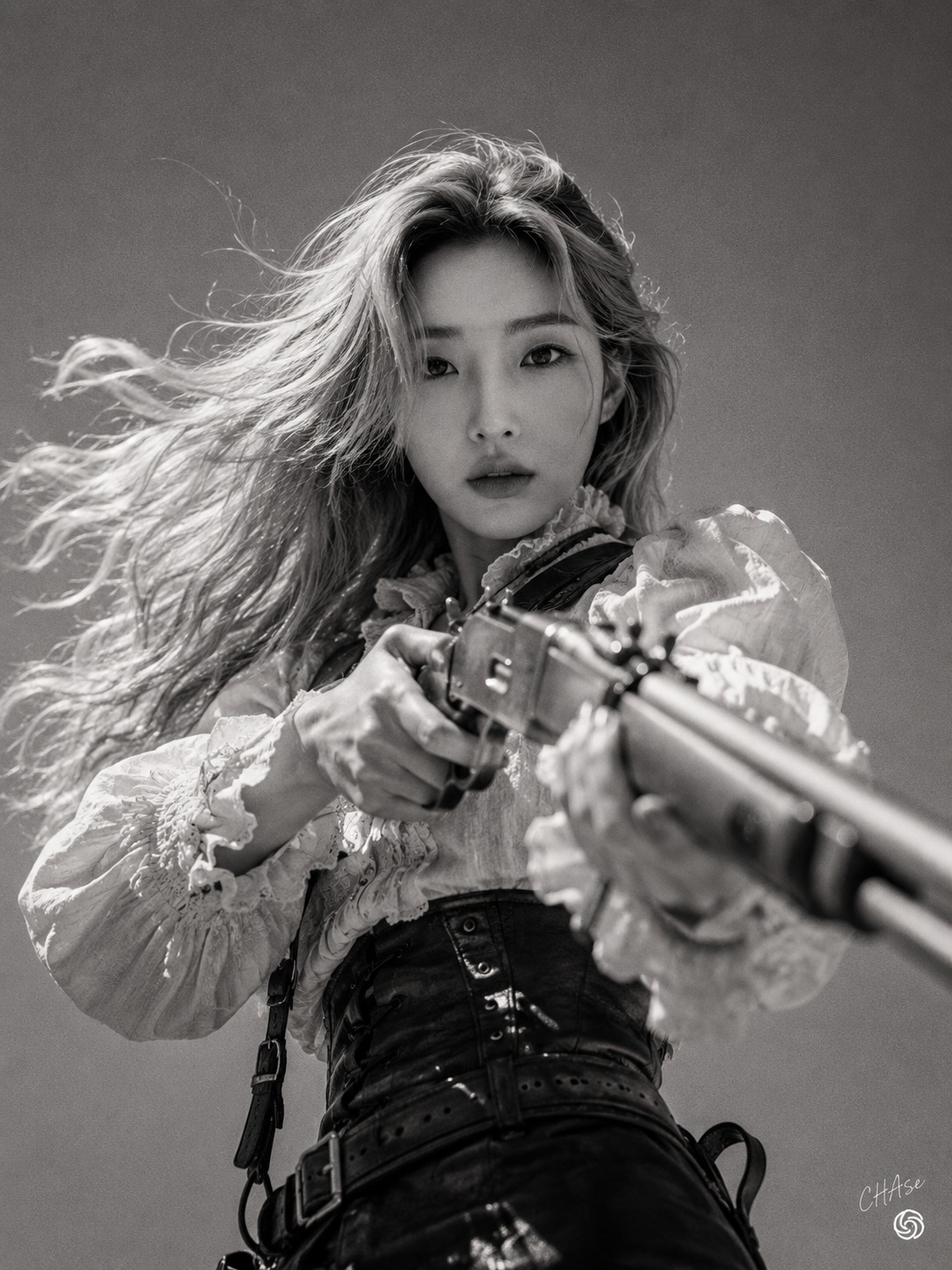 Cinematic Monochrome Western Portrait