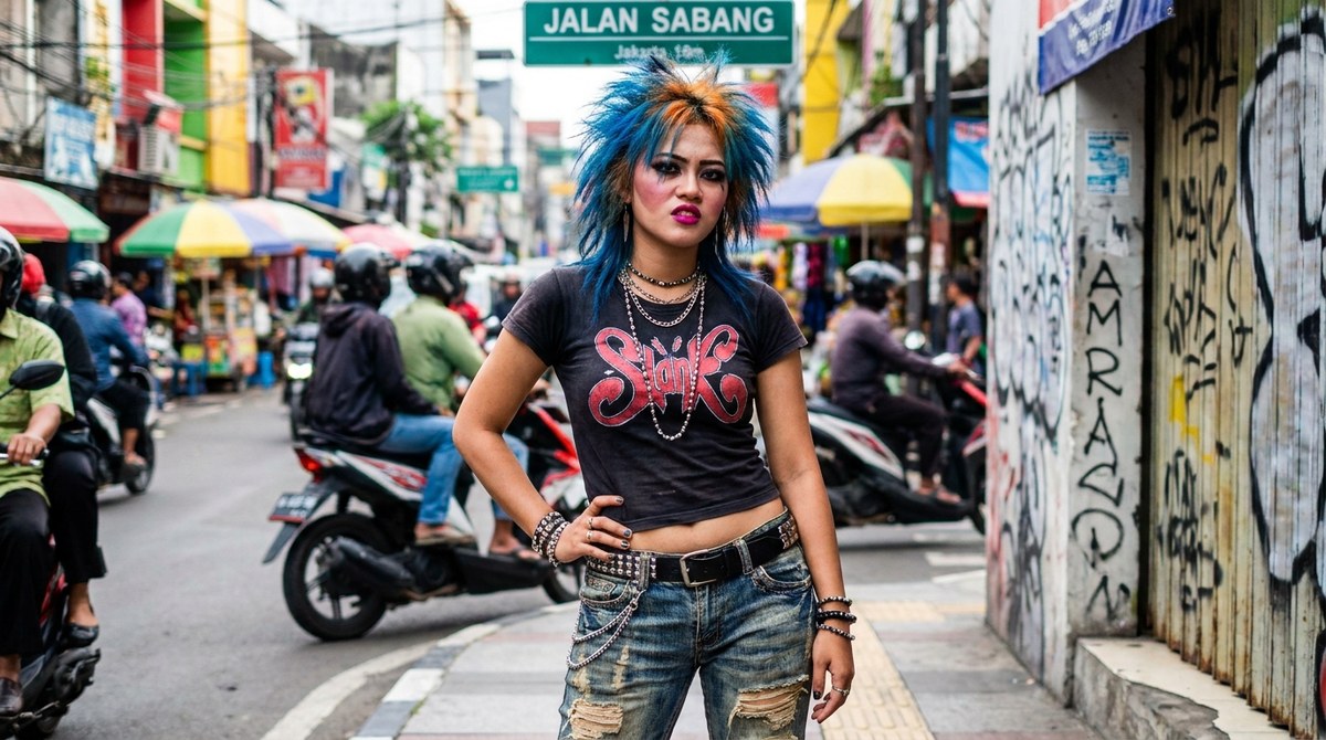 Punk-Inspired Indonesian Street Portrait