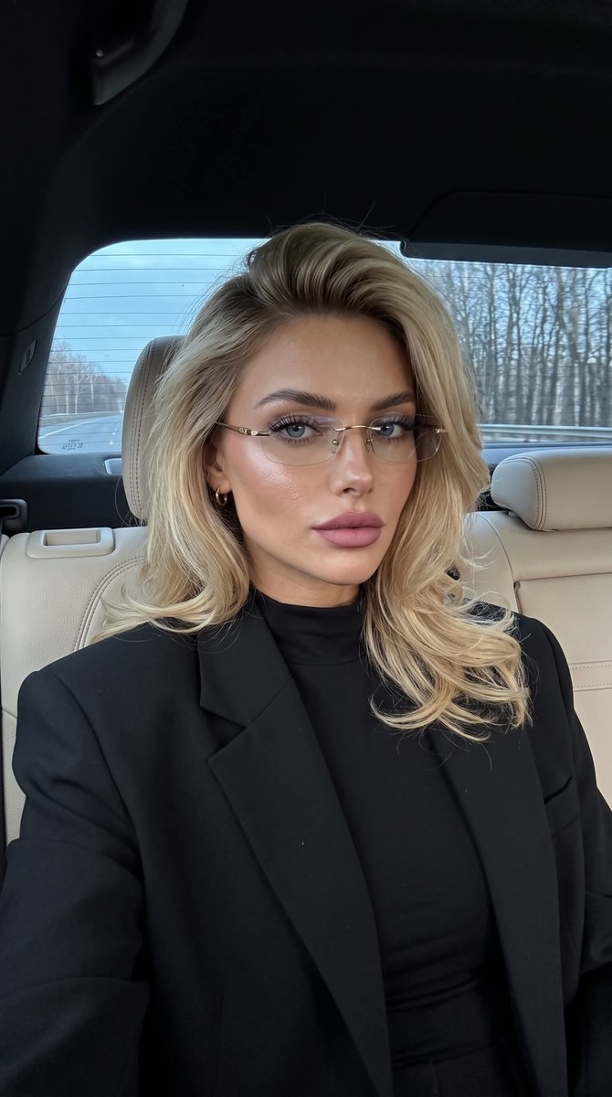 Candid Portrait of a Woman in a Car output 2