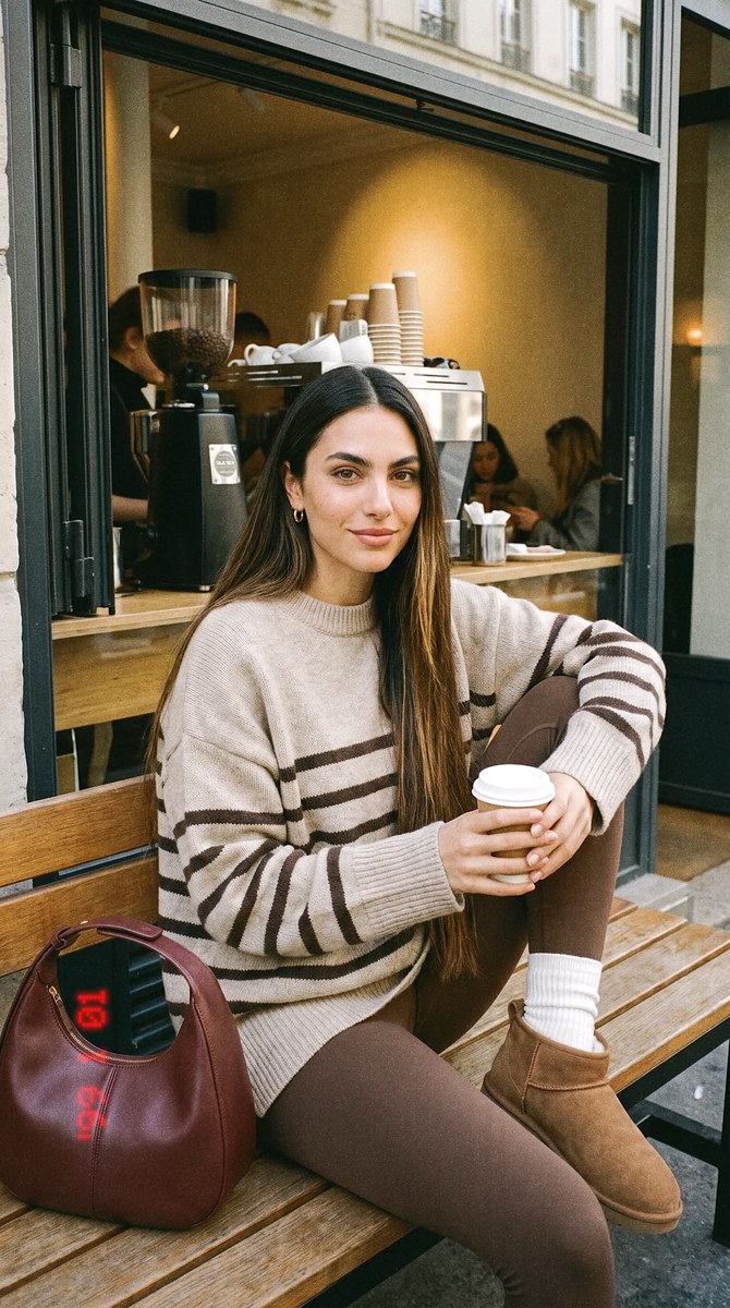 Cozy Autumn Café Portrait