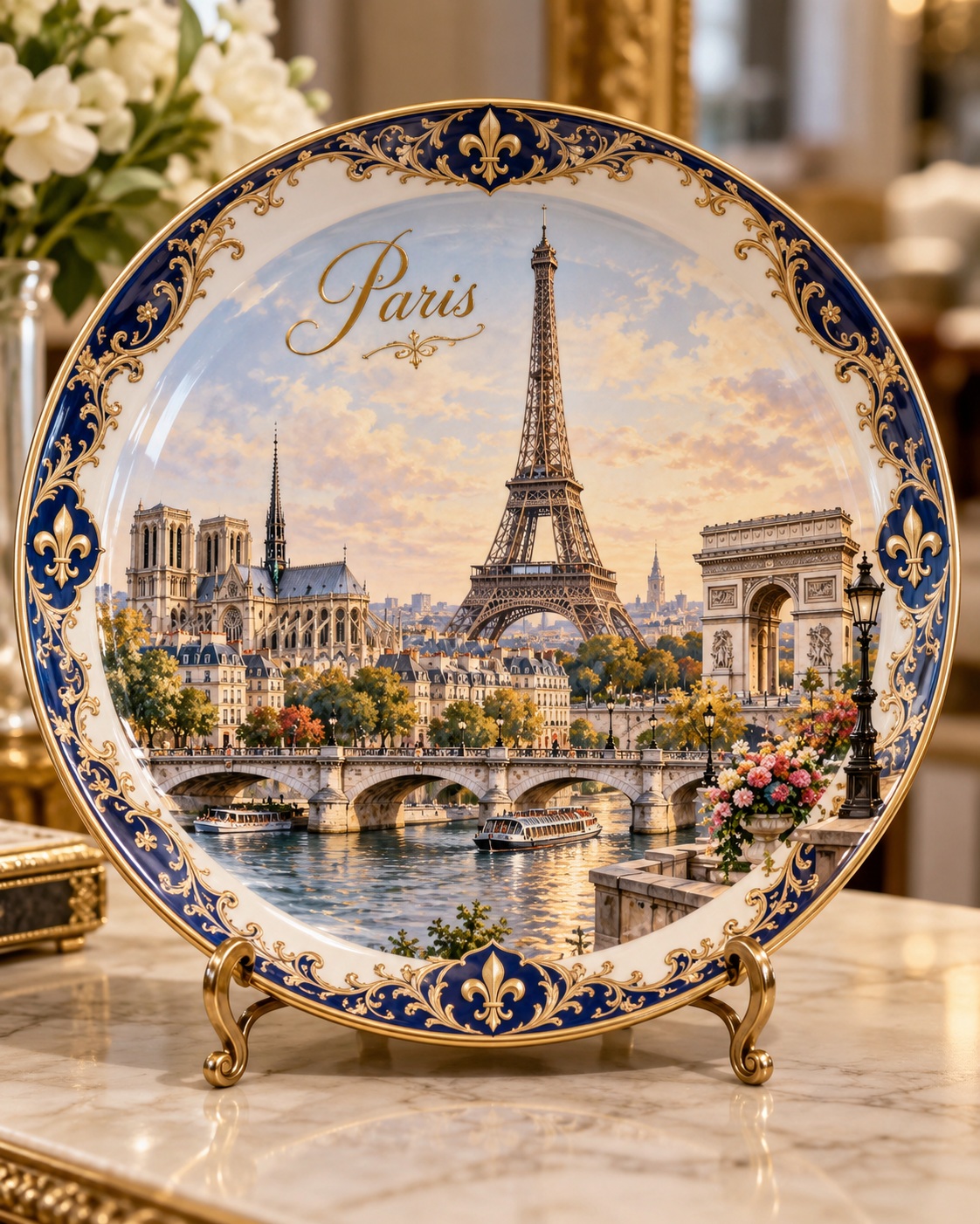 Hyper-Realistic City Souvenir Plate output 3