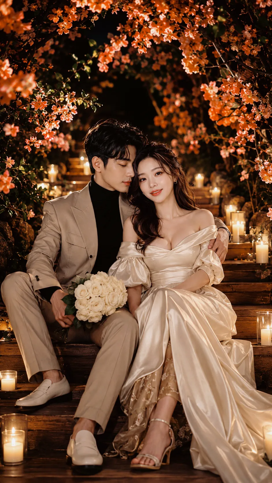 Whispers Beneath the Blossoms — Candlelit Romance