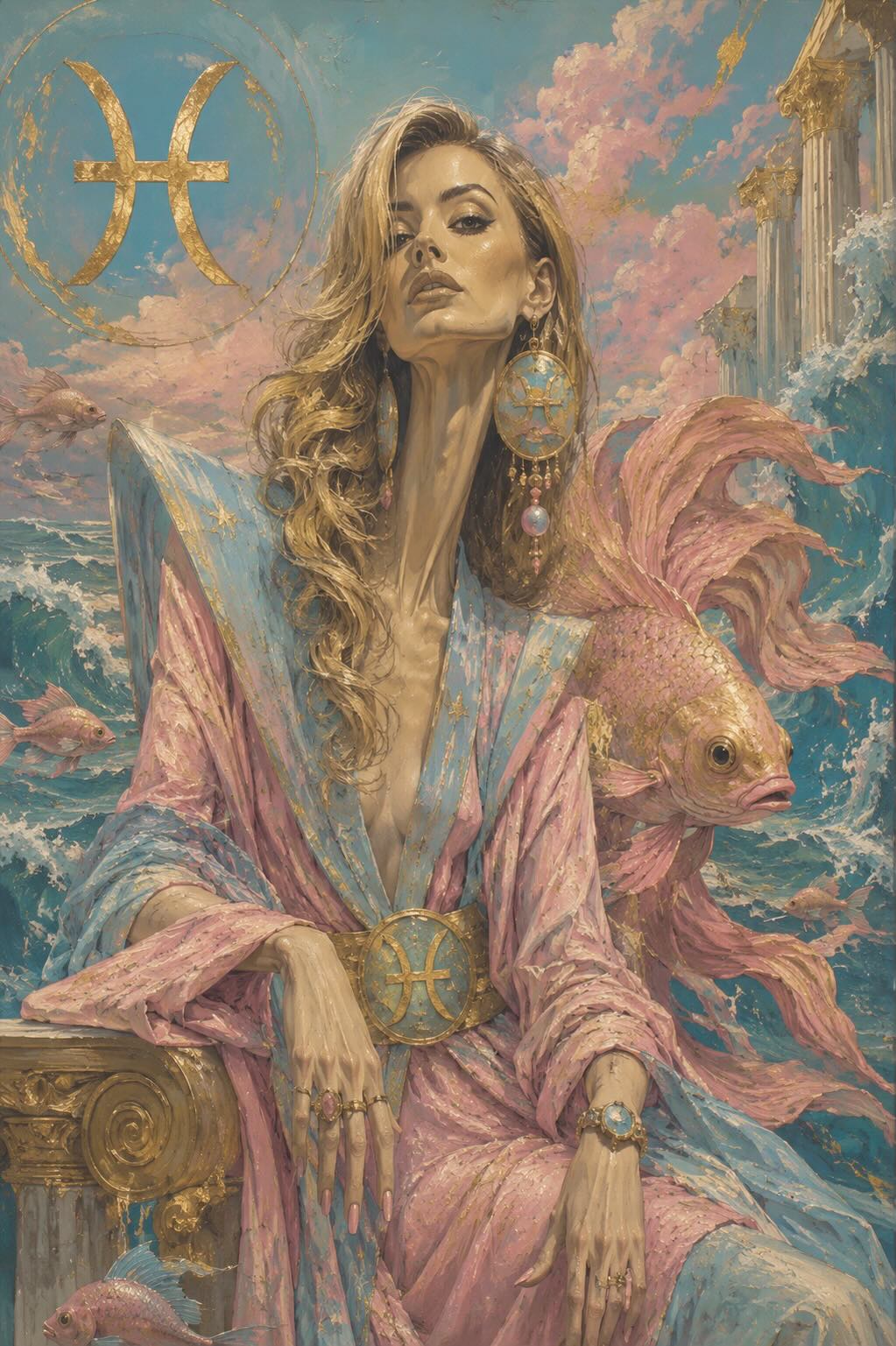 Surreal Mid-Century Zodiac Portrait output 3