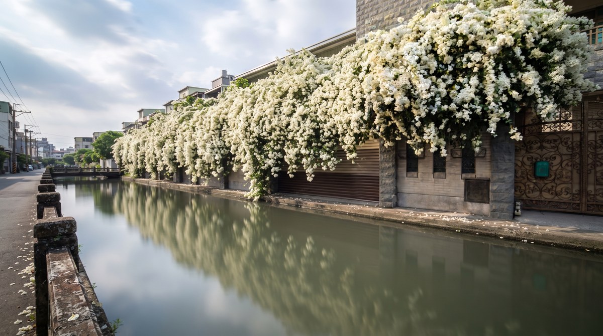 White Bougainvillea in Nantun
