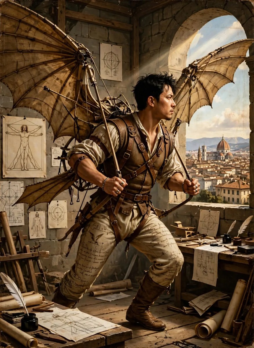 Leonardo da Vinci, the First to Fly output 1