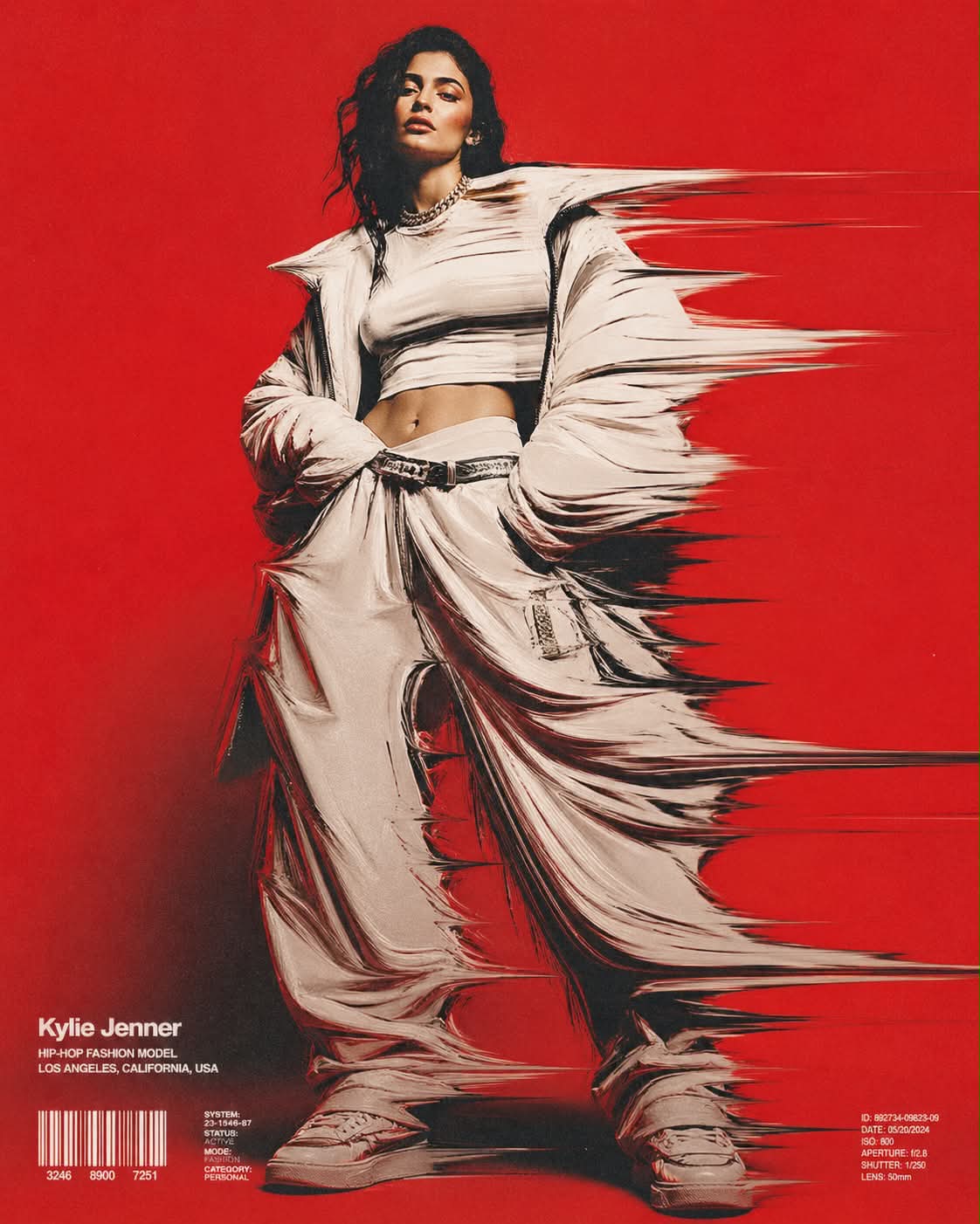 Red Motion-Drag Hip-Hop Fashion Poster output 5