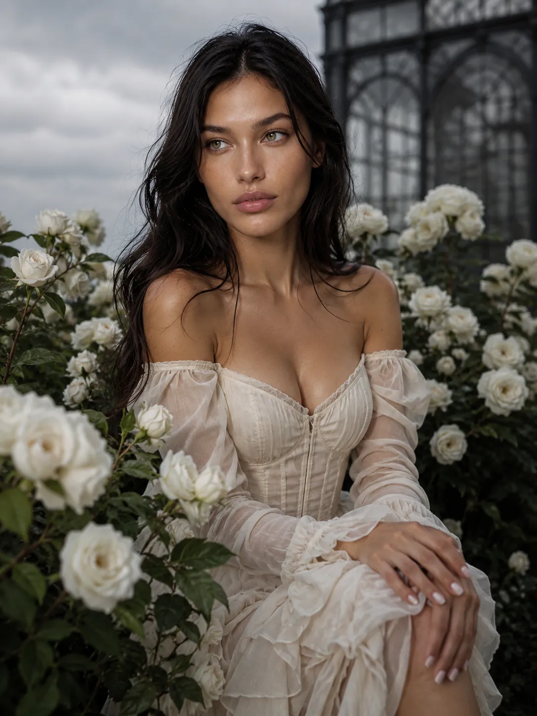 Identity-Preserving Luxury Rose Garden Portrait output 2
