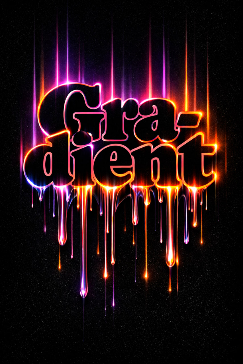 Retro-Futuristic Neon Typography Poster output 3