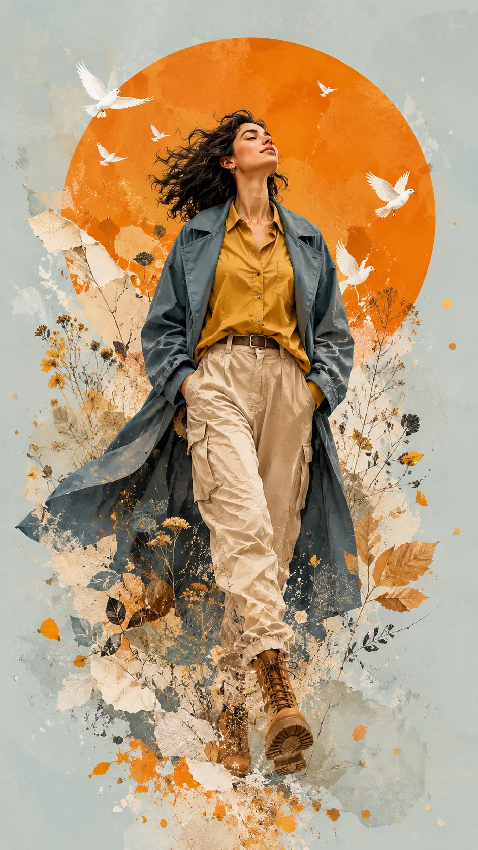 Museum-Quality Mixed-Media Editorial Illustration