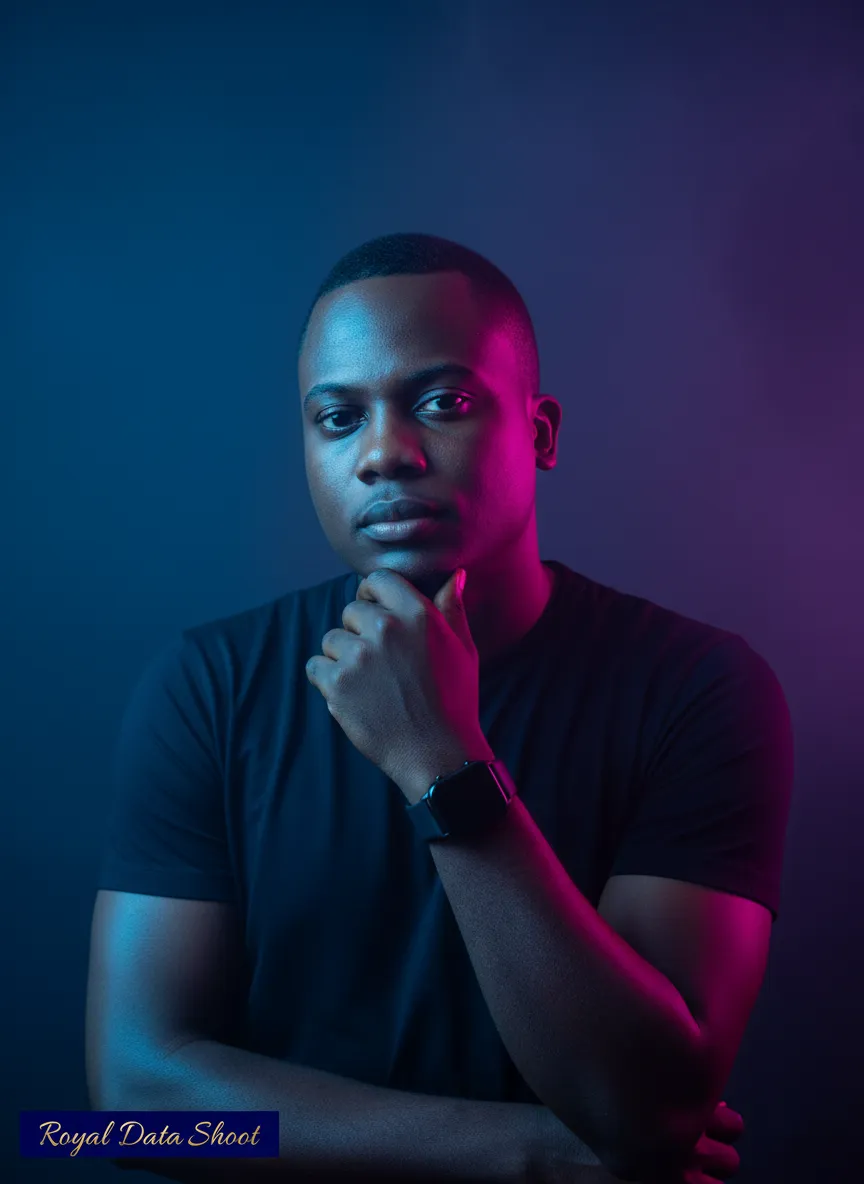 Neon Studio Portrait of a Man output 2