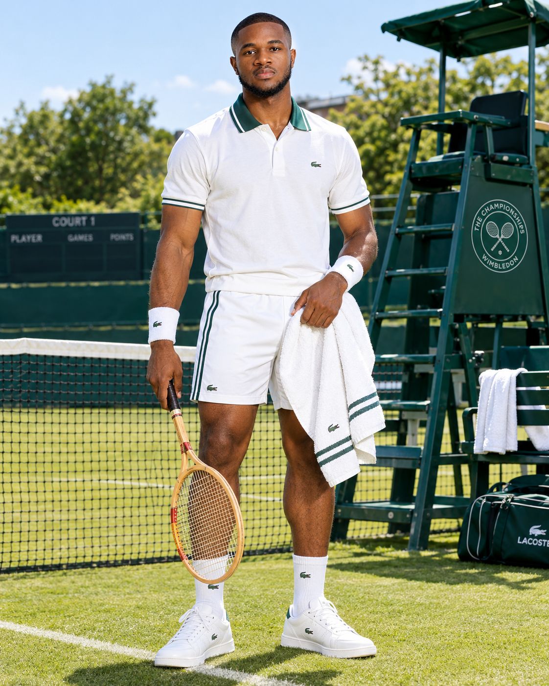 Young Tennis Player on a Grass Court