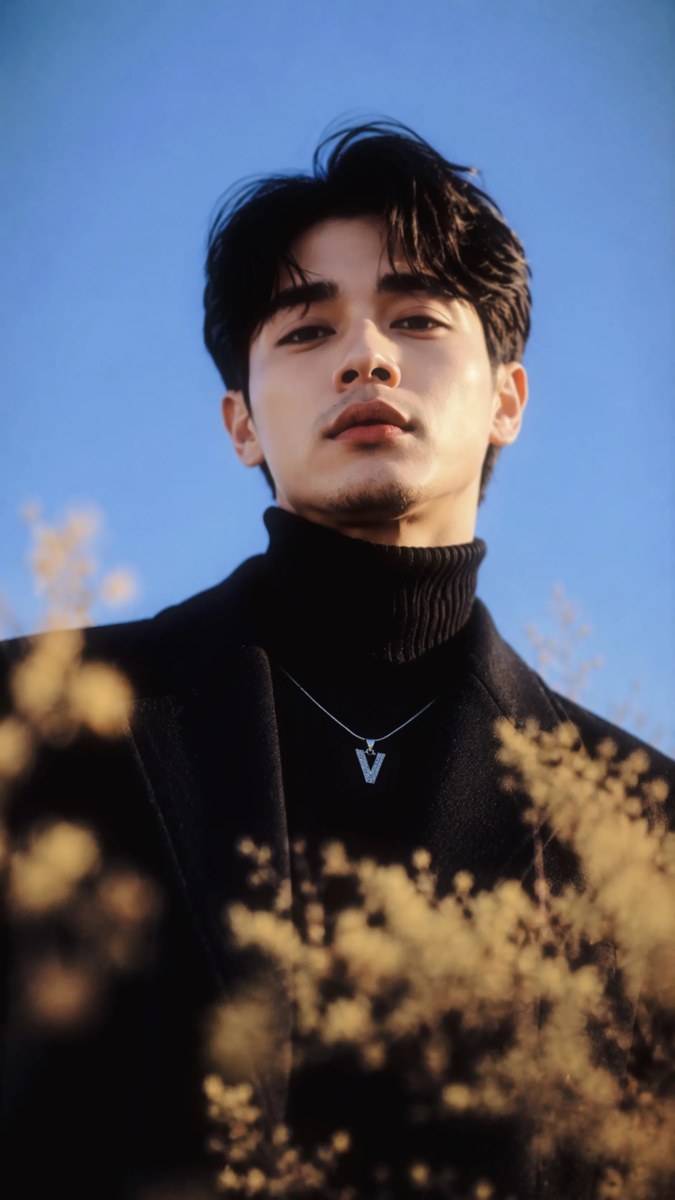 Cinematic Twilight Fashion Editorial Portrait