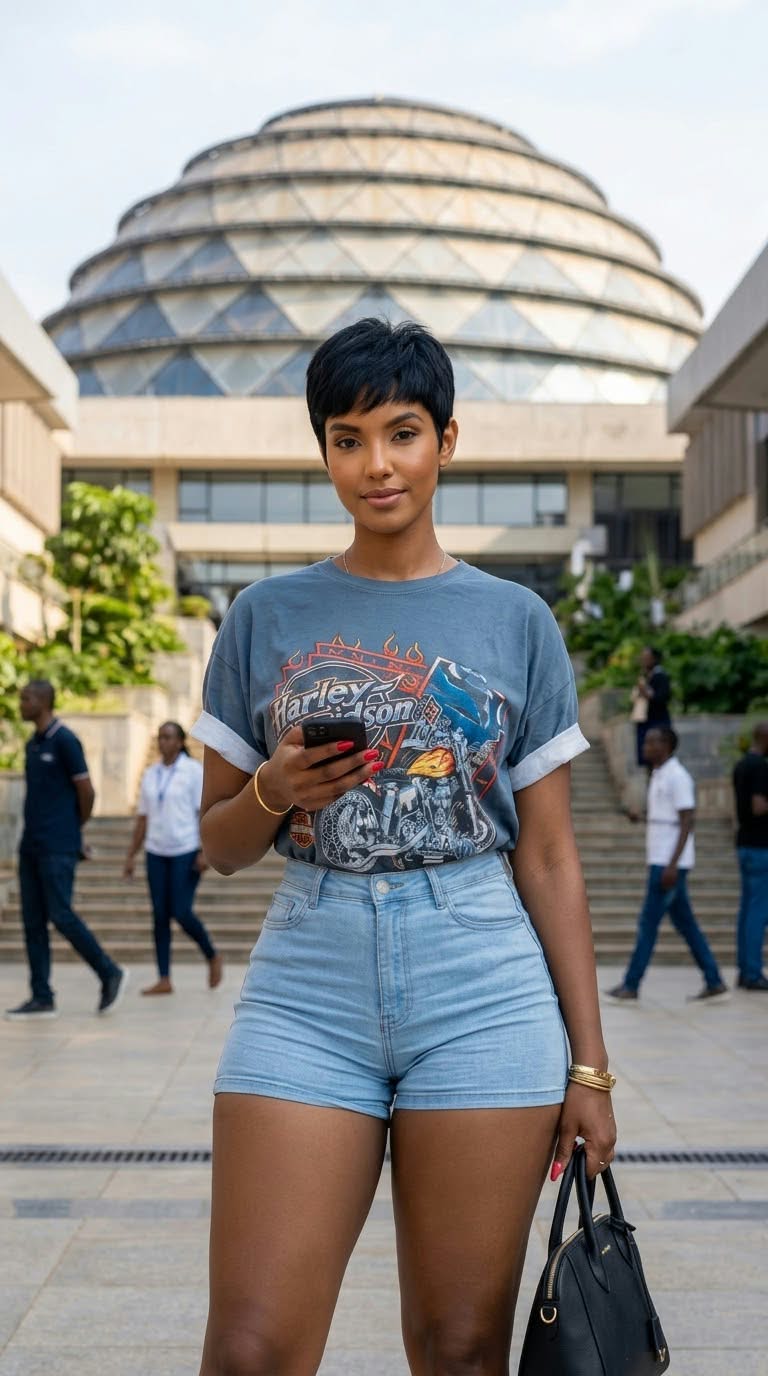 Urban Street-Style Portrait at a Futuristic Dome