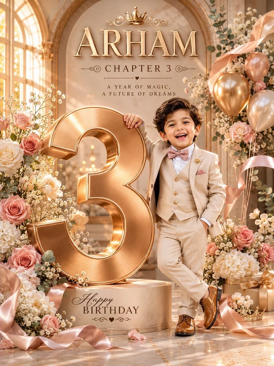 Luxury Birthday Poster from a Reference Photo output 3