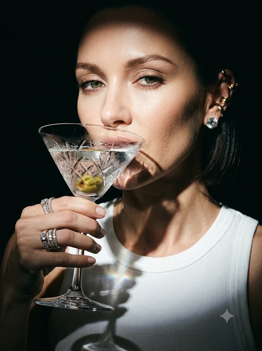 Moody Martini Fashion Portrait