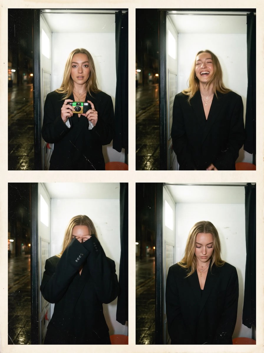 Rainy-Night Vintage Photo Booth Strip