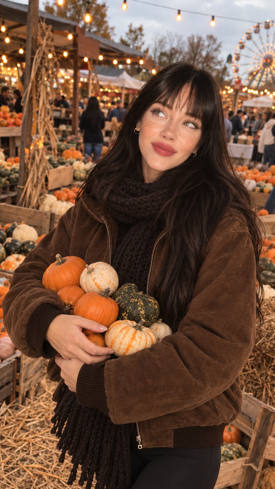 Photorealistic Autumn Pumpkin Patch Portrait output 2